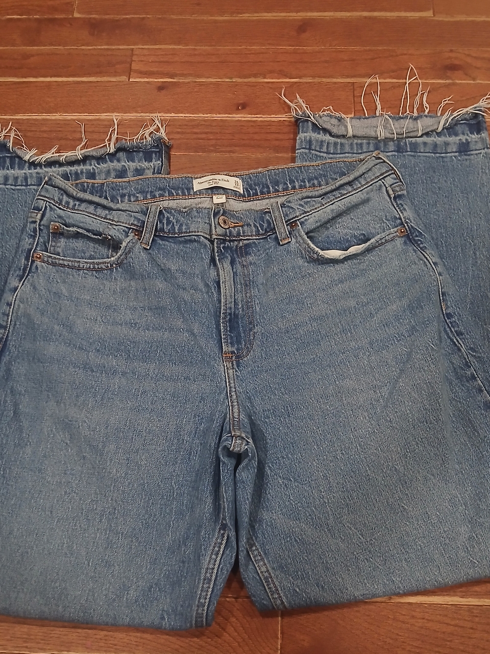 Abercrombie & Fitch Yhe Baggy Low Rise Curve Love Sz 31/12 R Womens